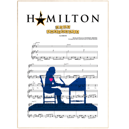 Hamilton - DEAR THEODOSIA Poster - 98typesMusic