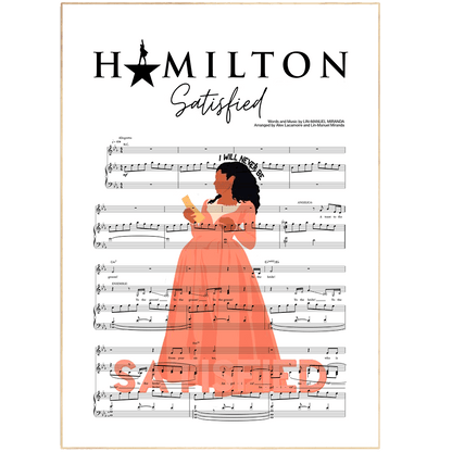 Hamilton - SATISFIED Poster - 98typesMusic