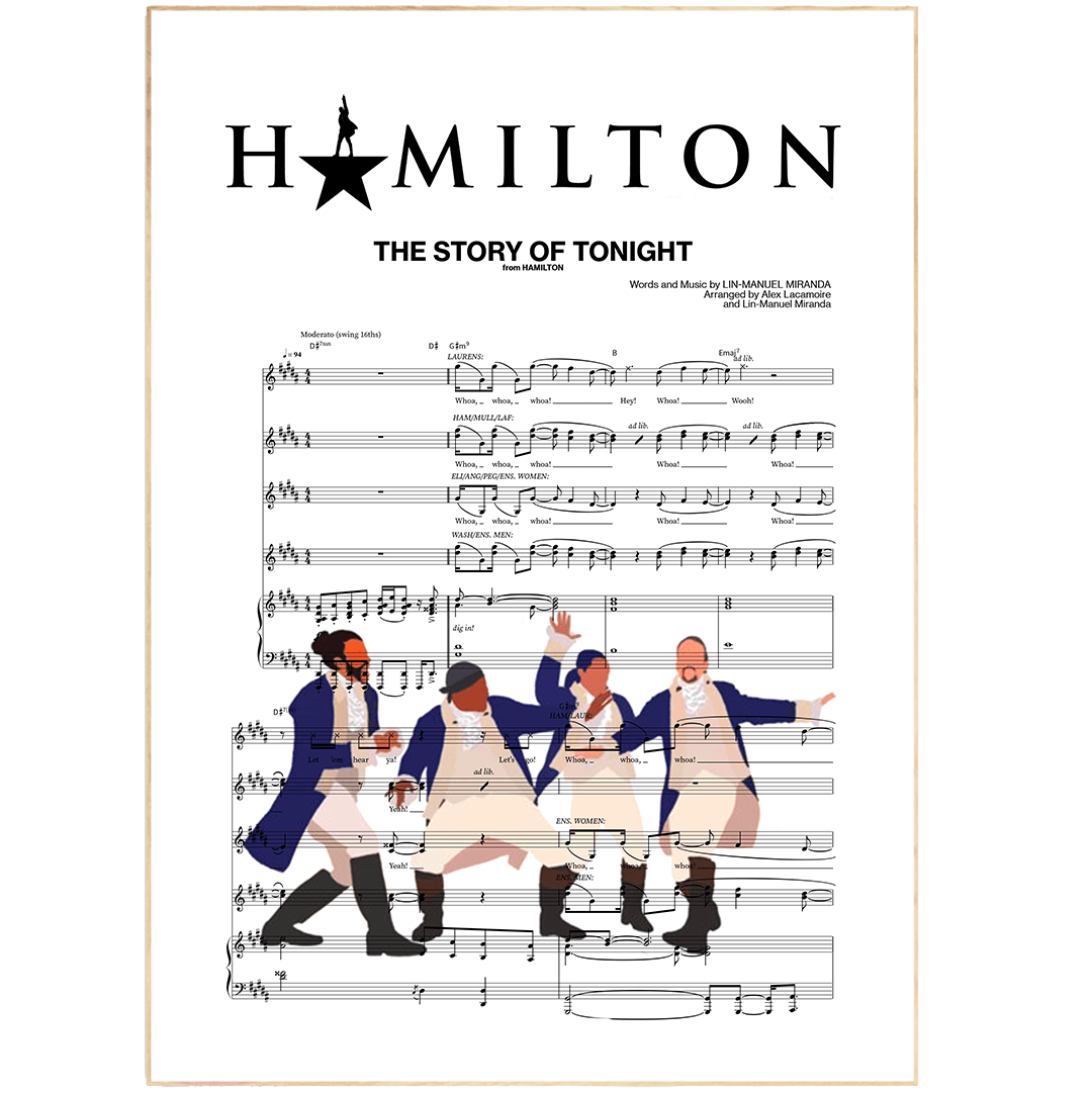Hamilton - THE STORY OF TONIGHT Poster - 98typesMusic