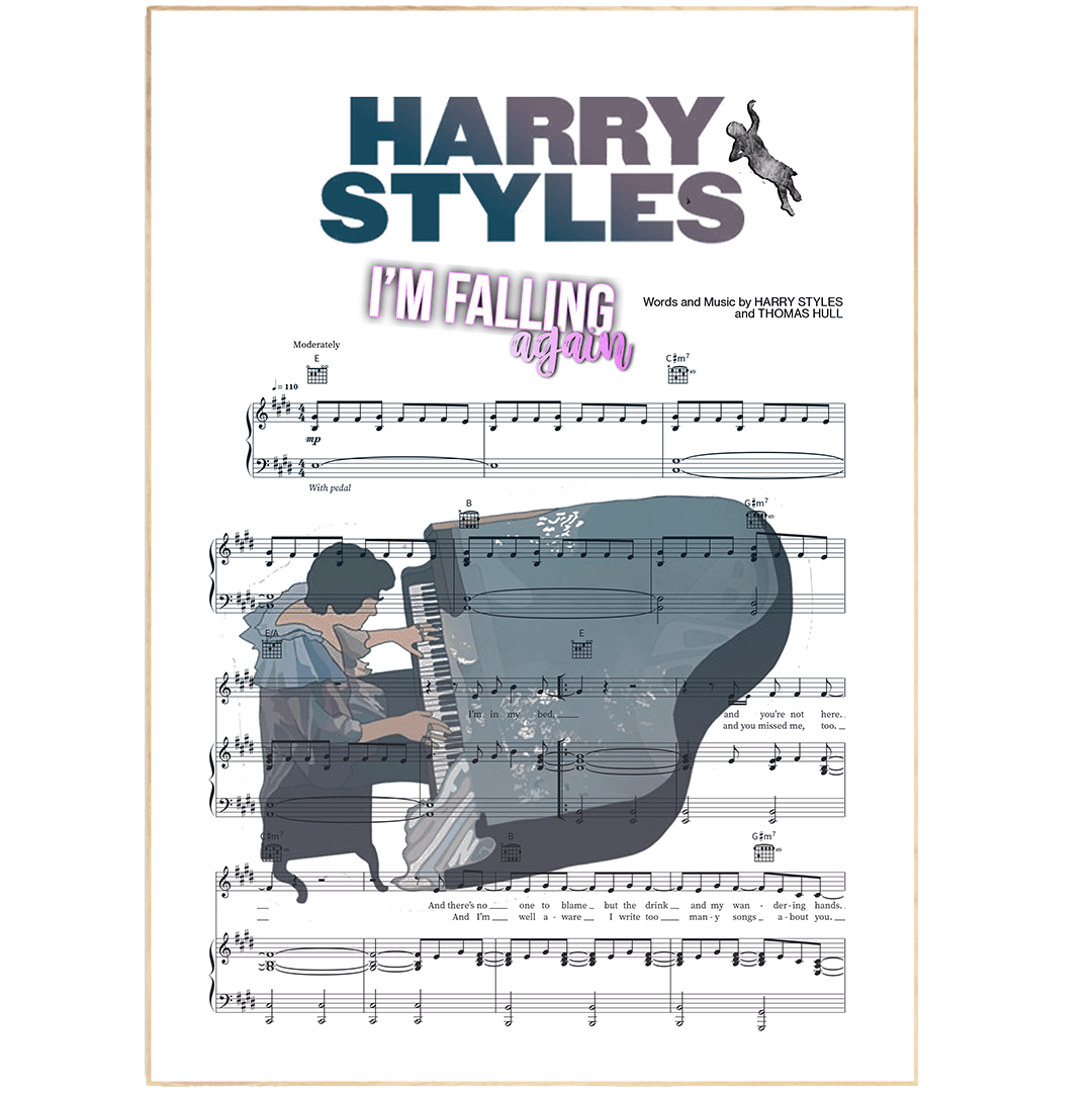 Harry Styles ~ Falling Song Lyric Print - 98typesMusic
