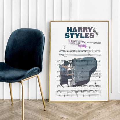 Harry Styles ~ Falling Song Lyric Print - 98typesMusic