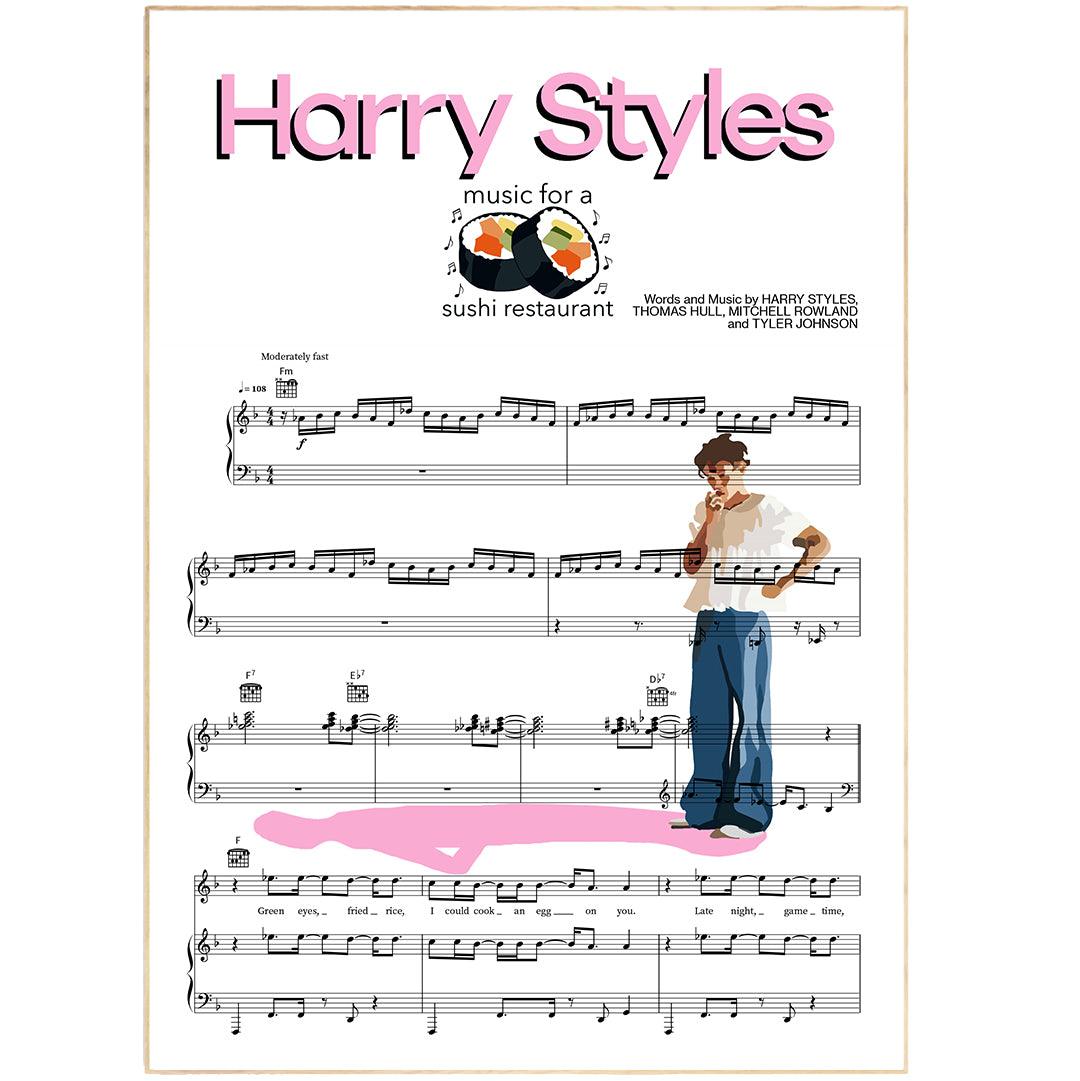 Harry Styles - Music For a Sushi Restaurant Poster - 98typesMusic