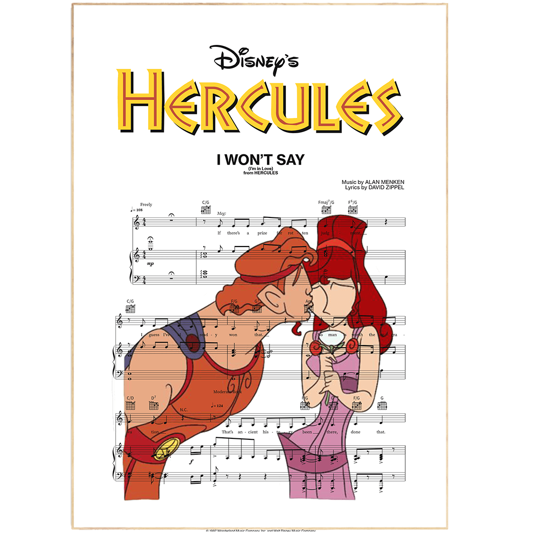 Hercules - I WON’T SAY Print - 98typesMusic