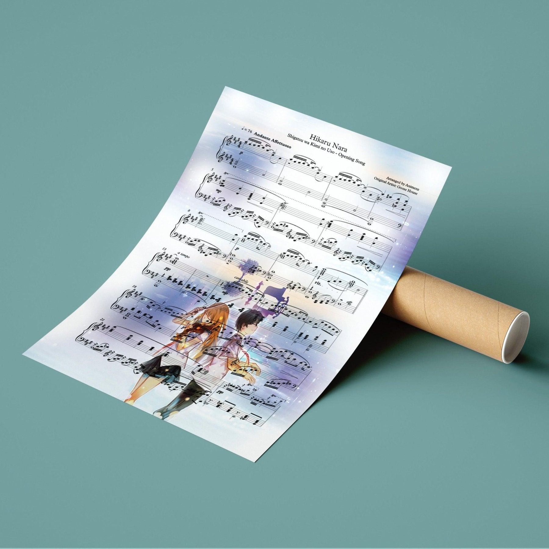 Hikaru Nara - Shigatsu wa Kimi no Uso Poster - 98typesMusic