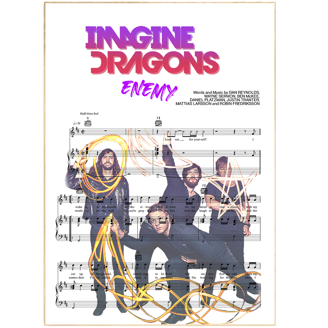 Imagine Dragons - ENEMY Poster - 98typesMusic