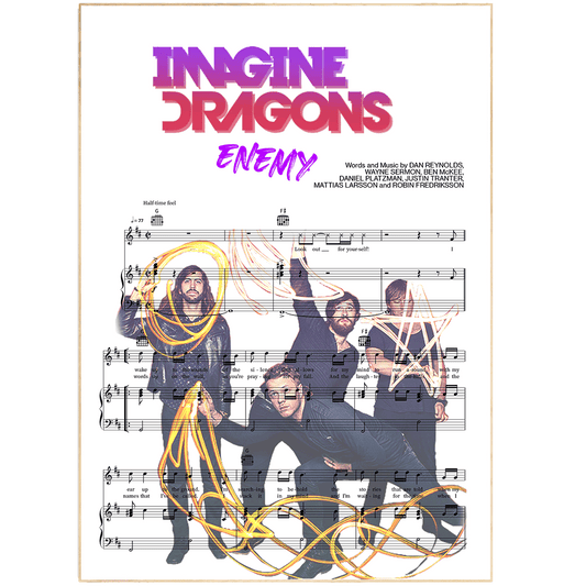 Imagine Dragons - ENEMY Poster - 98typesMusic