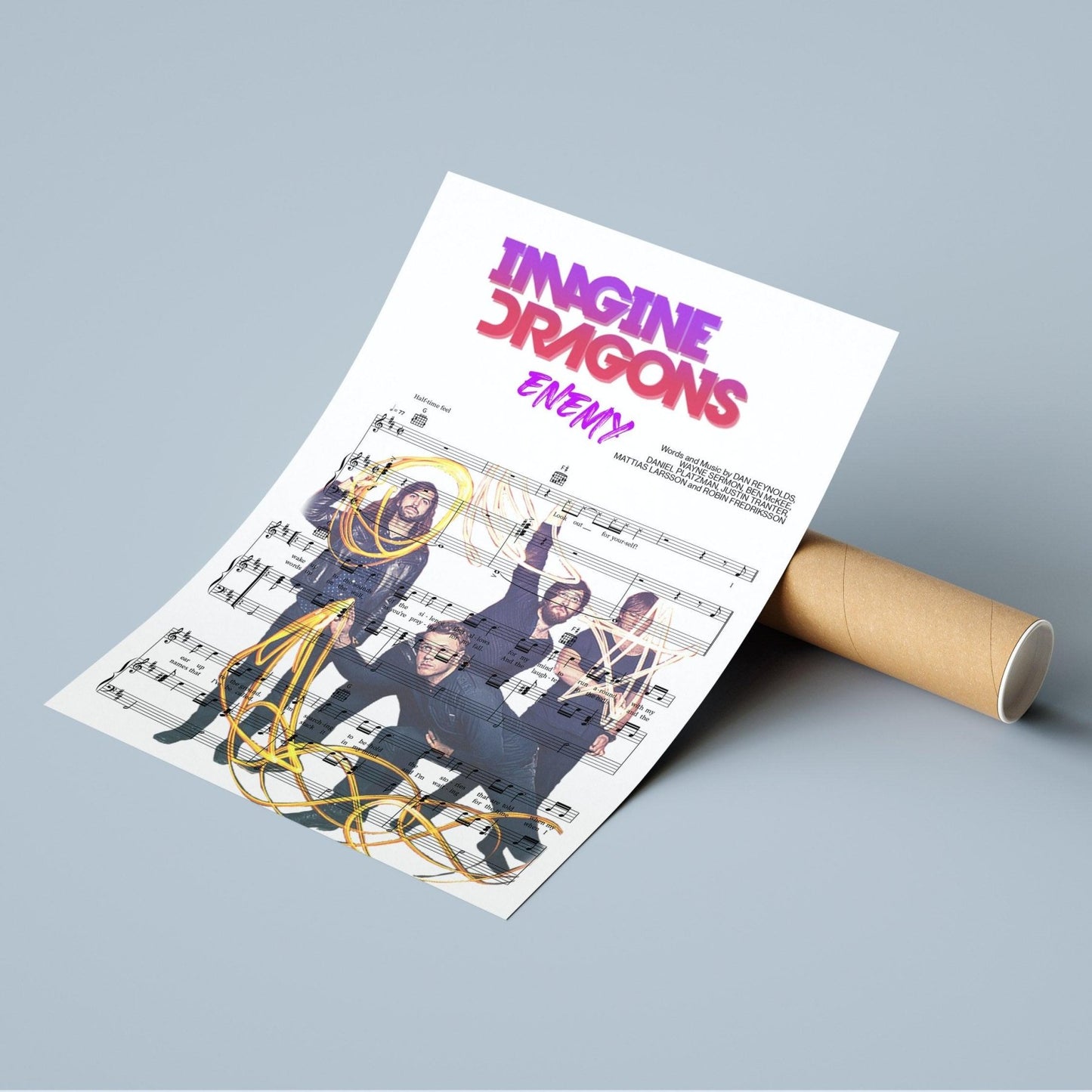 Imagine Dragons - ENEMY Poster - 98typesMusic