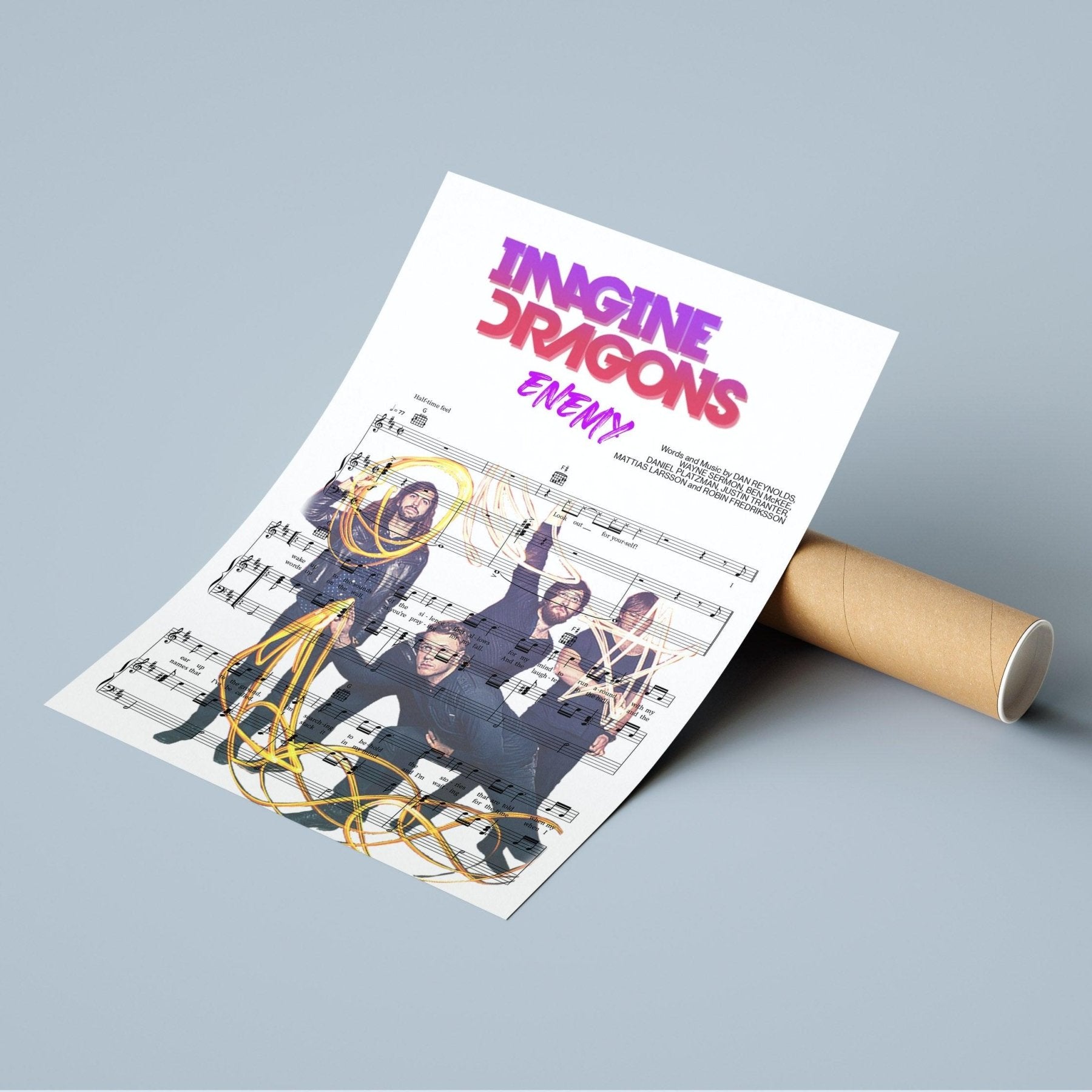 Imagine Dragons - ENEMY Poster - 98typesMusic