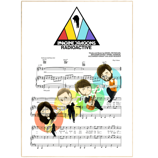 Imagine Dragons - Radioactive Poster - 98typesMusic