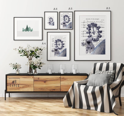 Interestellar - Stay Print | Sheet Music Wall Art - 98typesMusic