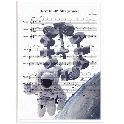 Interestellar - Stay Print | Sheet Music Wall Art - 98typesMusic