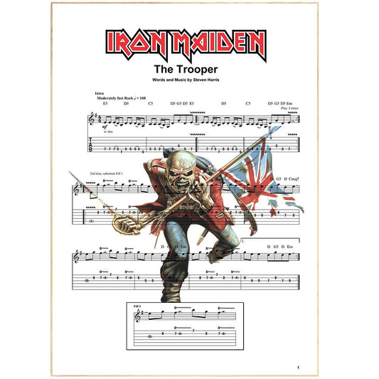 Iron Maiden - The Trooper Poster - 98typesMusic
