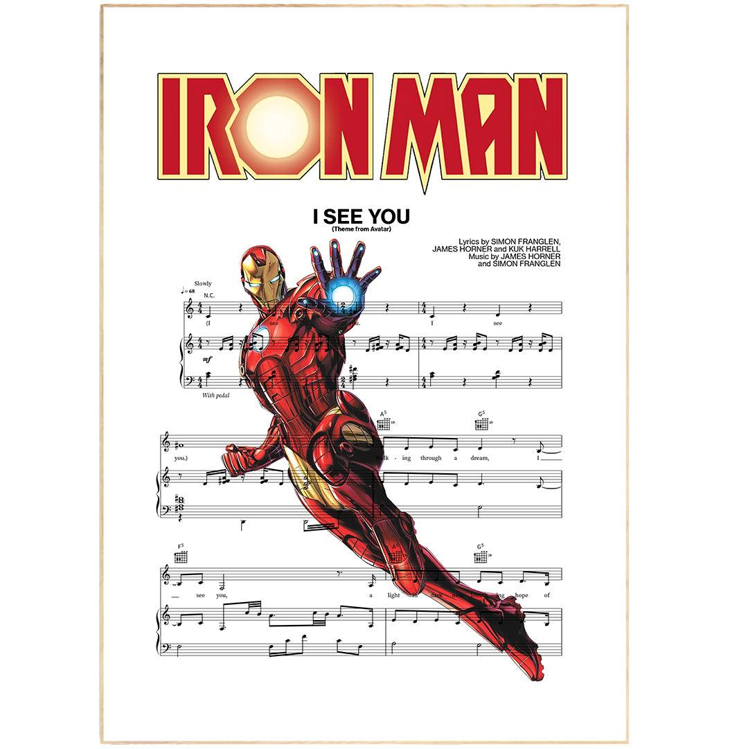 Iron man Main Theme Poster - 98typesMusic