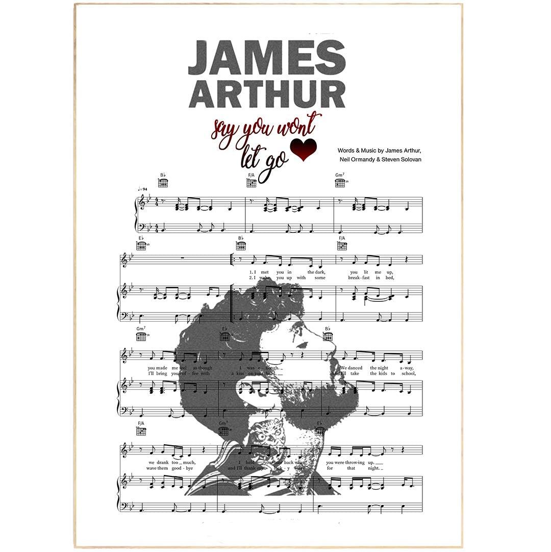 James Arthur - Say You Won't Let Go Poster - 98typesMusic
