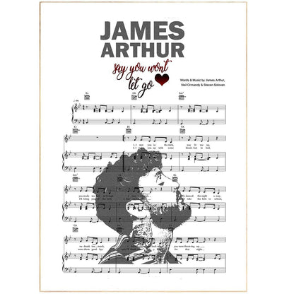James Arthur - Say You Won't Let Go Poster - 98typesMusic