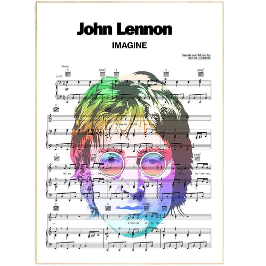 John Lennon - Imagine Print - 98typesMusic
