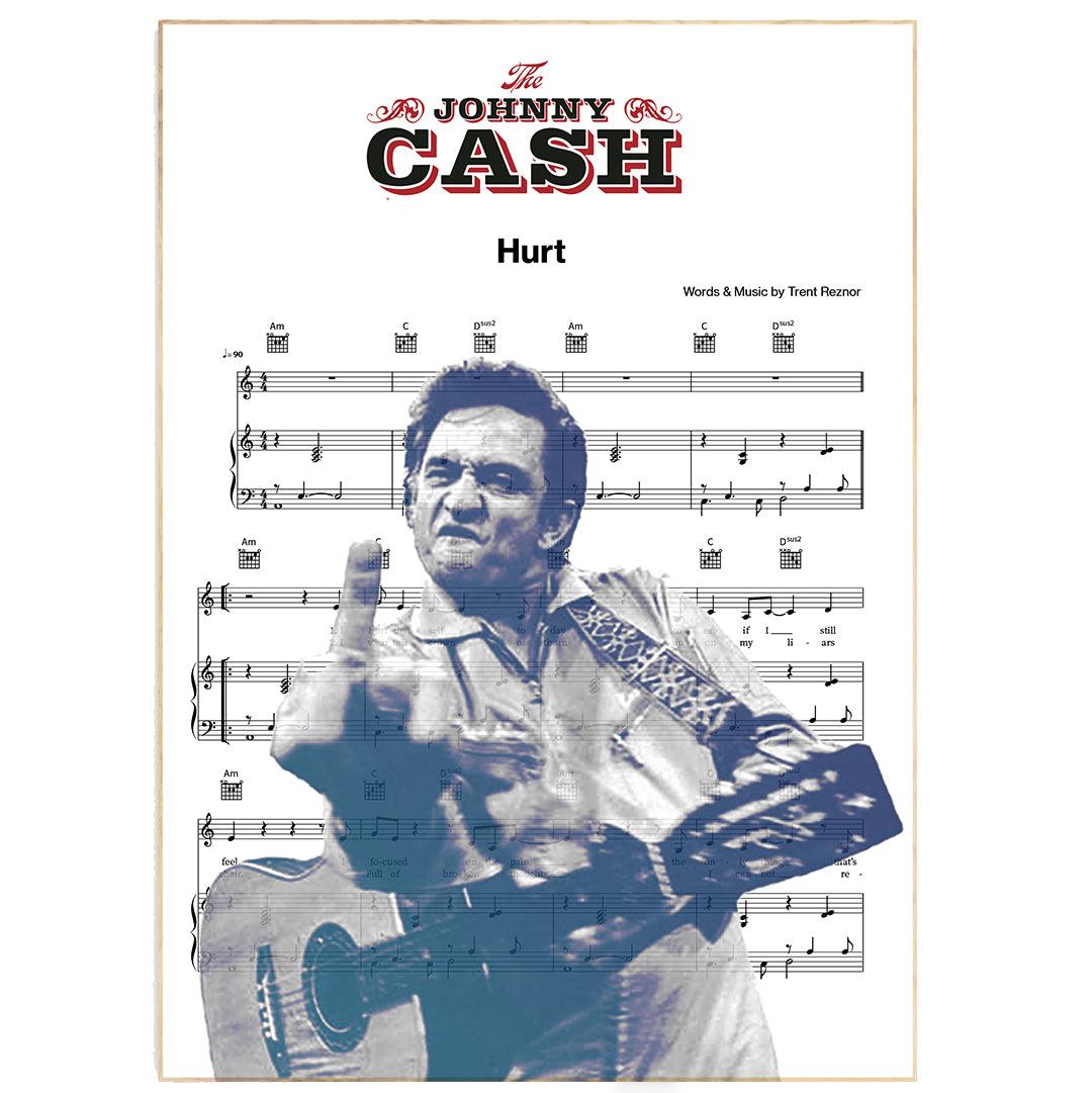 Johnny Cash - Hurt Poster - 98typesMusic
