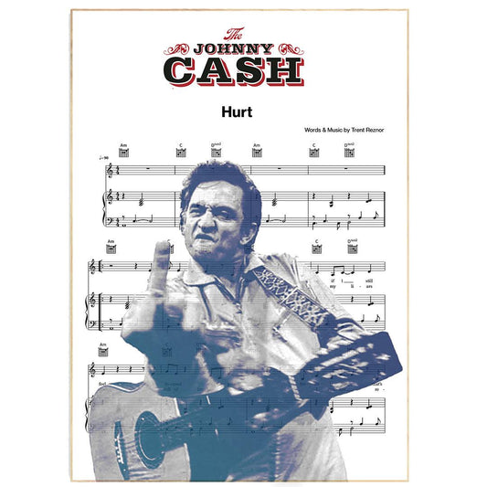 Johnny Cash - Hurt Poster - 98typesMusic