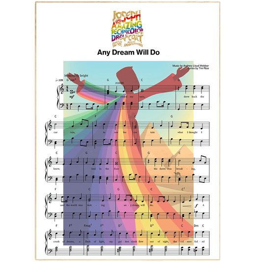 Joseph and the Amazing Technicolor Dreamcoat - Any Dream Will Do Poster - 98typesMusic