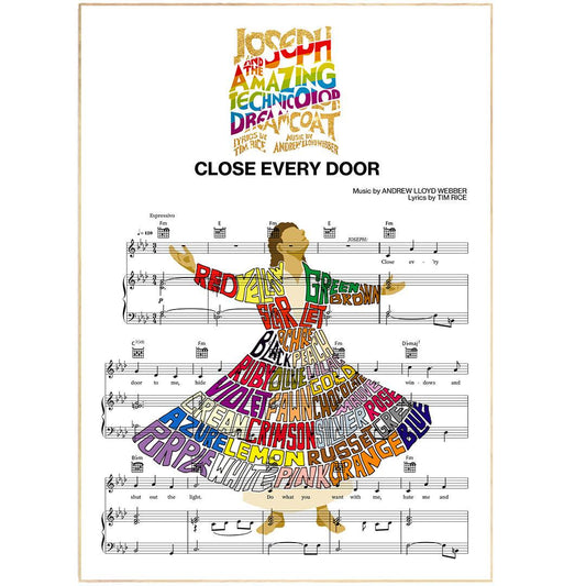 Joseph and the Amazing Technicolor Dreamcoat - CLOSE EVERY DOOR Poster - 98typesMusic