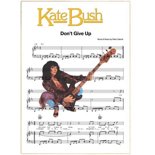 Kate Bush - Don't give up Poster - 98typesMusic