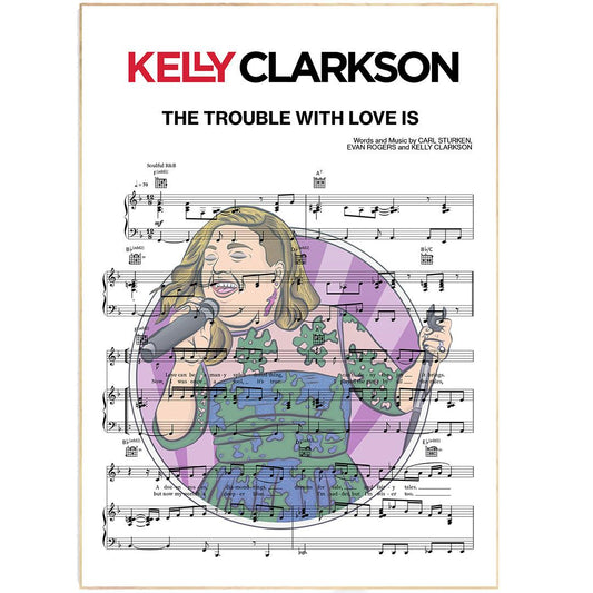 Kelly Clarkson - The Trouble With Love Is Poster - 98typesMusic