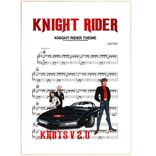 KNIGHT RIDER Main Theme Poster - 98typesMusic