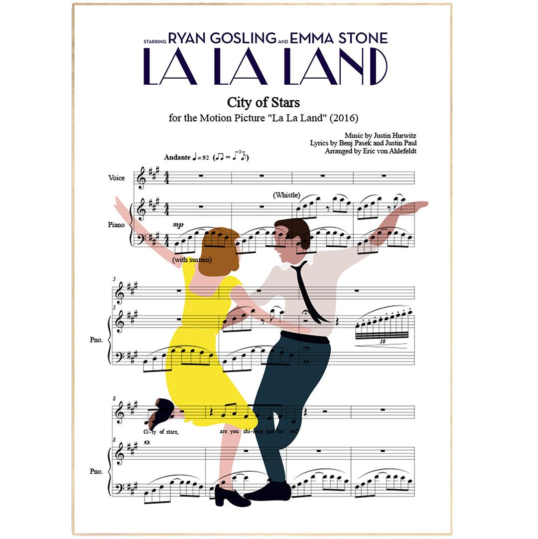 La La Land - City of Stars Song Lyric Print - 98typesMusic