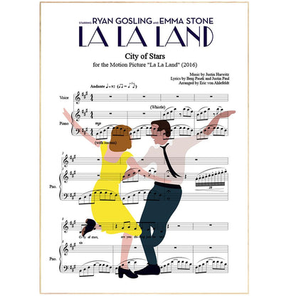 La La Land - City of Stars Song Lyric Print - 98typesMusic