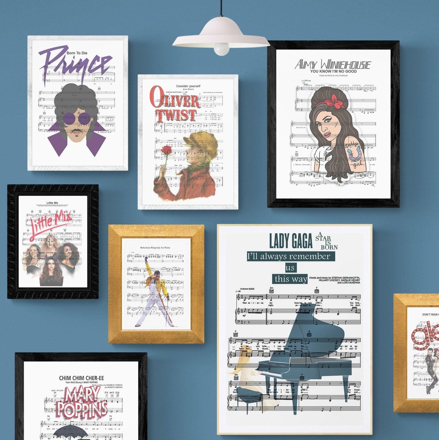 Lady Gaga - I'll Never Love Again Song Music Print - 98typesMusic