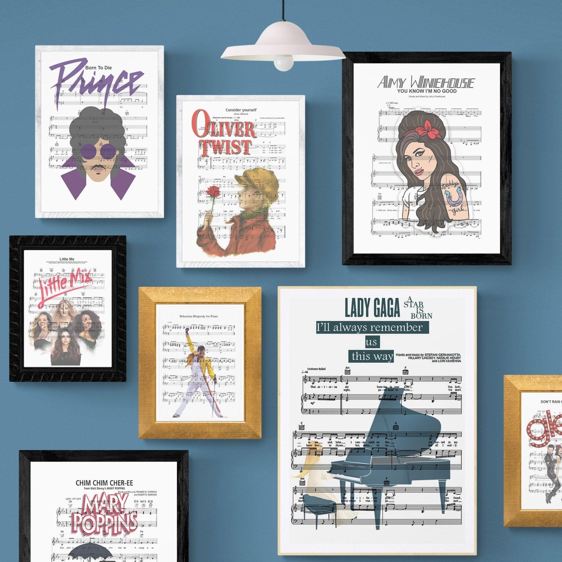 Lady Gaga - I'll Never Love Again Song Music Print - 98typesMusic