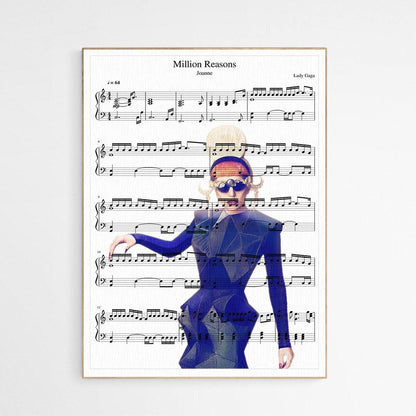 Lady Gaga - Million Reasons Song Print - 98typesMusic