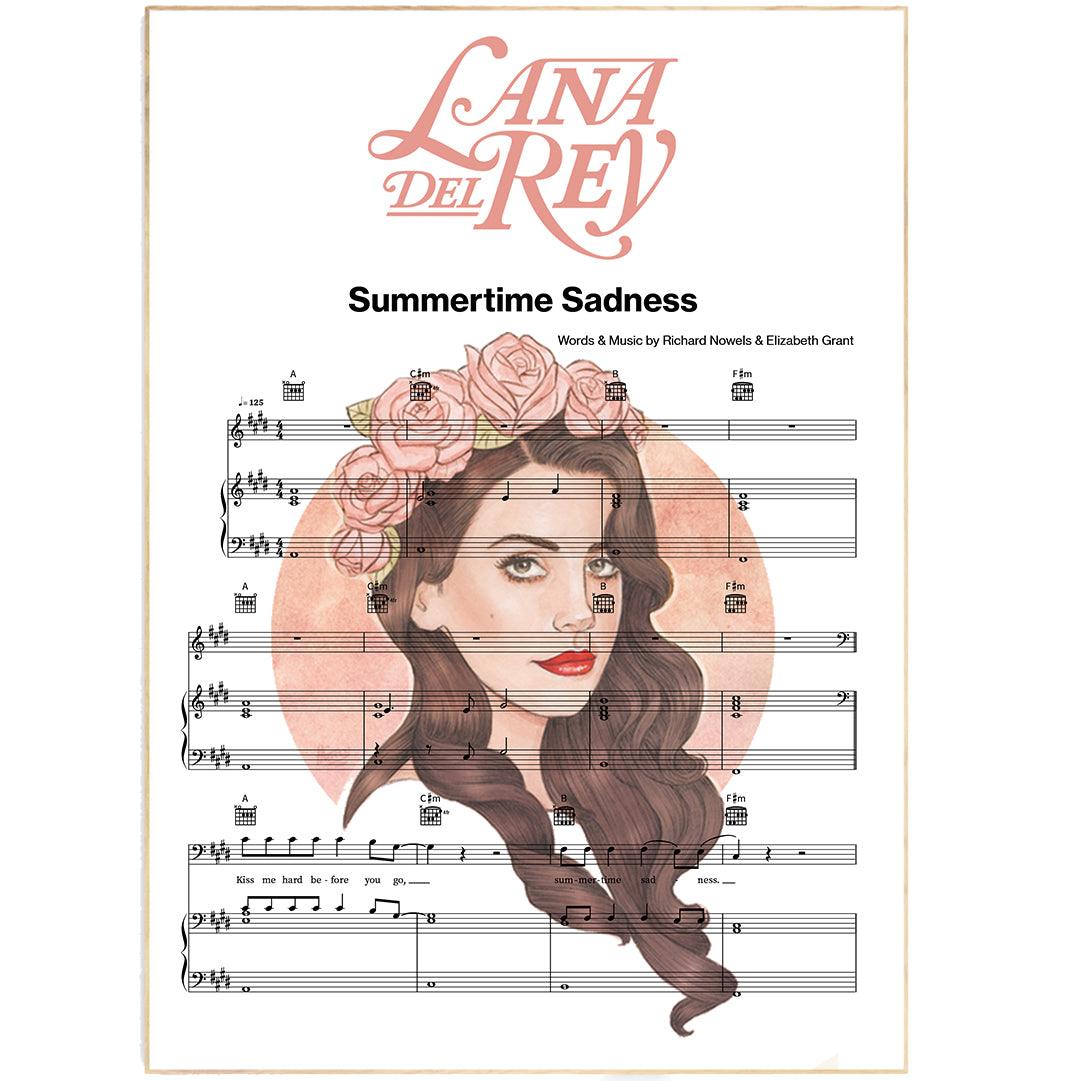 Lana del Rey - Summertime Sadness Poster - 98typesMusic