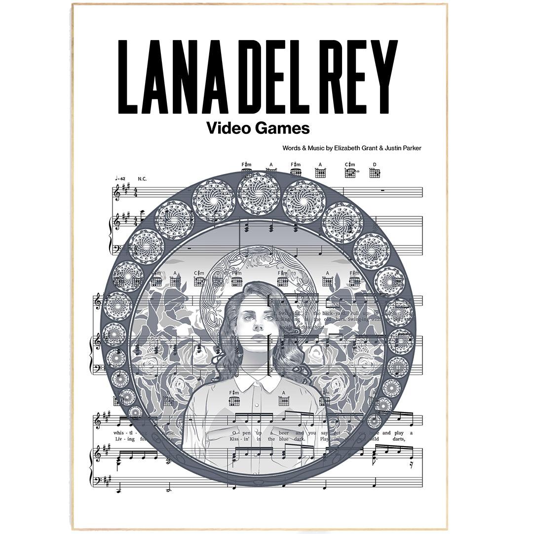 Lana del Rey - Video Games Poster - 98typesMusic