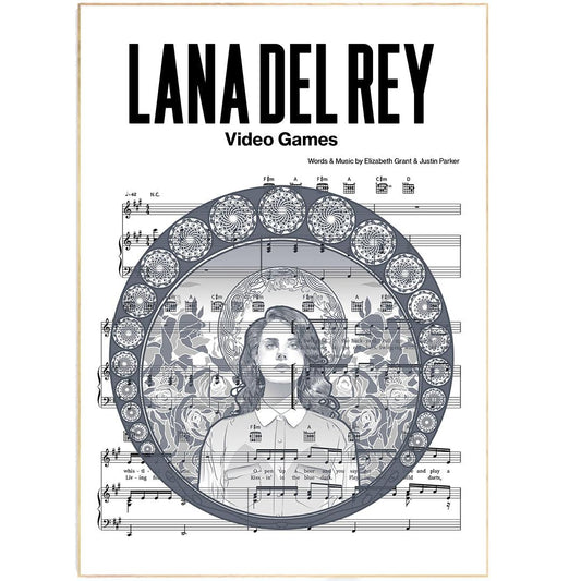Lana del Rey - Video Games Poster - 98typesMusic