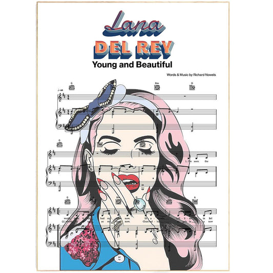 Lana del Rey - Young and beautiful Poster - 98typesMusic