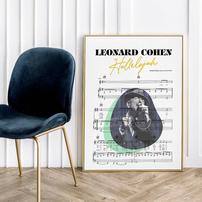 Leonard Cohen - Hallelujah Poster - 98typesMusic