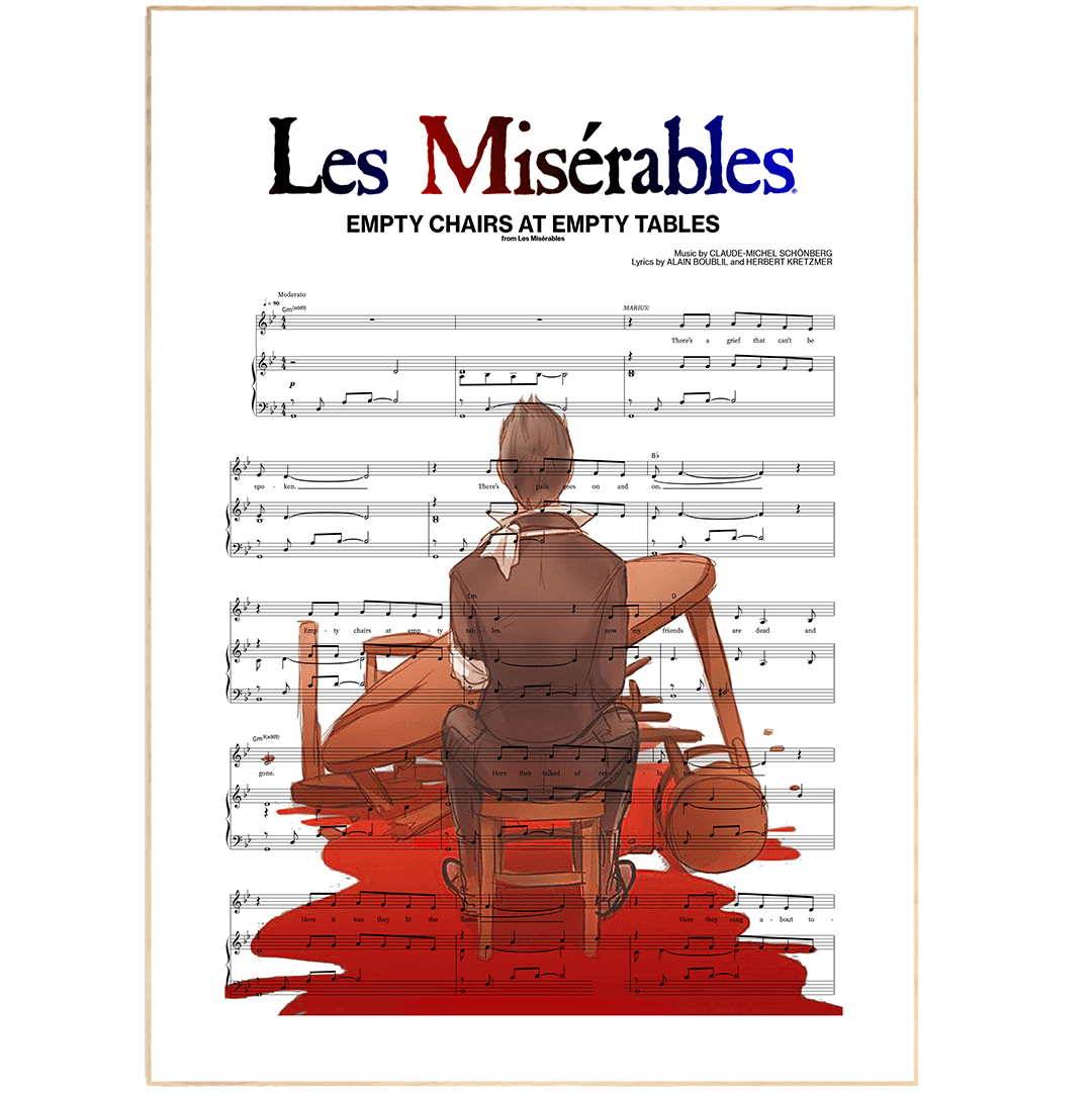 Les miserables - EMPTY CHAIRS AT EMPTY TABLES Poster - 98typesMusic