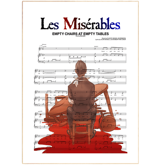 Les miserables - EMPTY CHAIRS AT EMPTY TABLES Poster - 98typesMusic