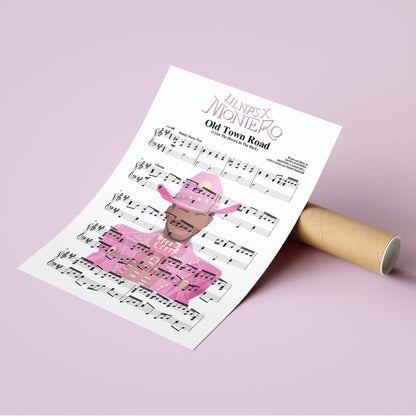 Lil Nas X - Old Town Road Song Music Print - 98typesMusic
