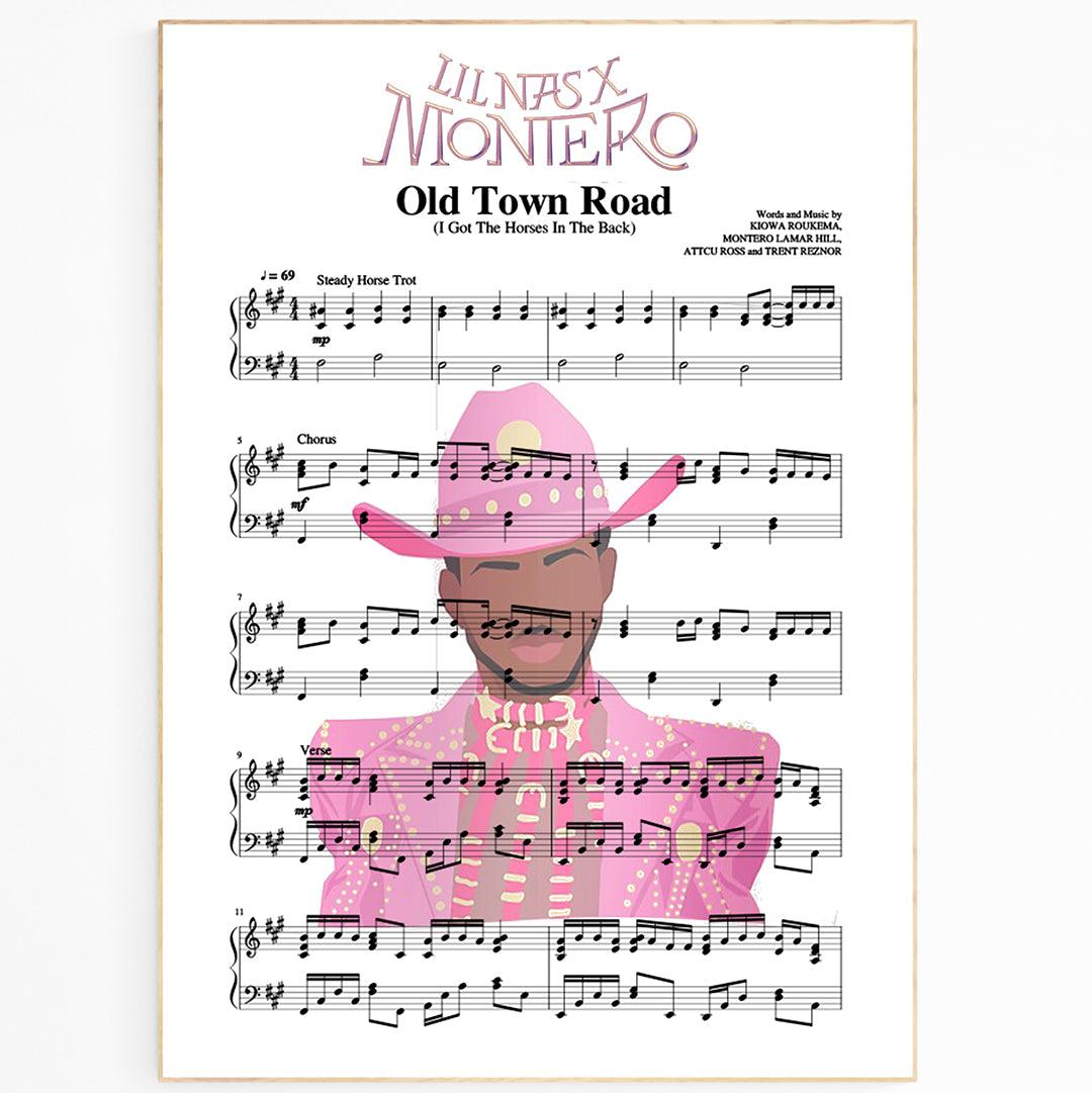 Lil Nas X - Old Town Road Song Music Print - 98typesMusic
