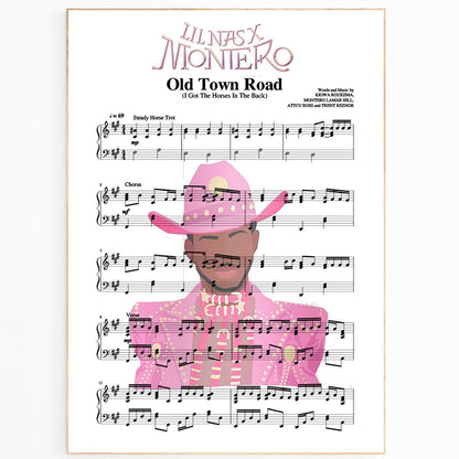 Lil Nas X - Old Town Road Song Music Print - 98typesMusic