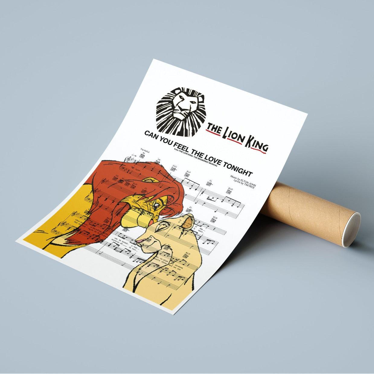 Lion King - Can You Feel the Love Tonight Poster - 98typesMusic
