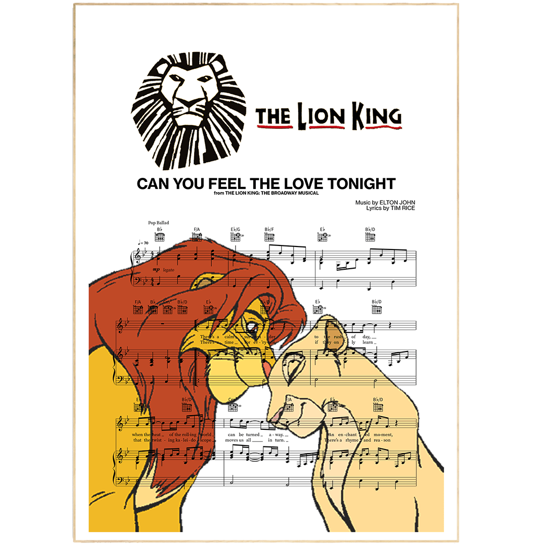 Lion King - Can You Feel the Love Tonight Poster - 98typesMusic