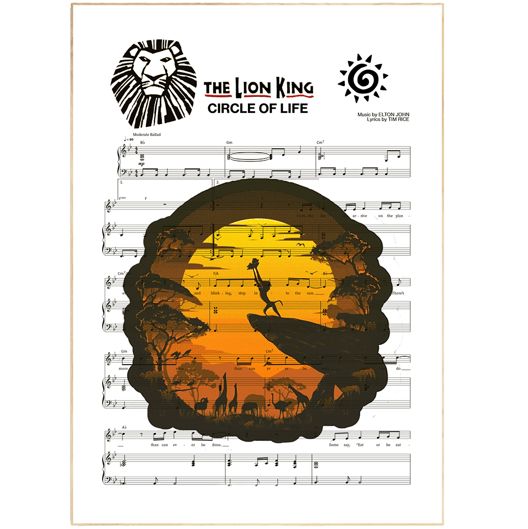 Lion King - CIRCLE OF LIFE Poster - 98typesMusic