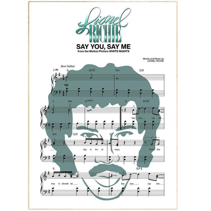 Lionel Richie - Say You Say Me Poster - 98typesMusic