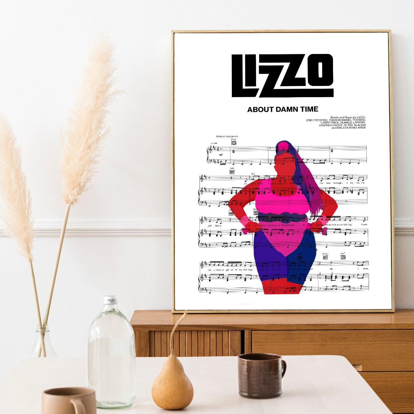 Lizzo - ABOUT DAMN TIME Poster - 98typesMusic