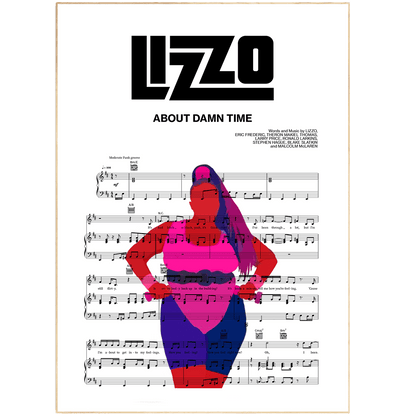 Lizzo - ABOUT DAMN TIME Poster - 98typesMusic