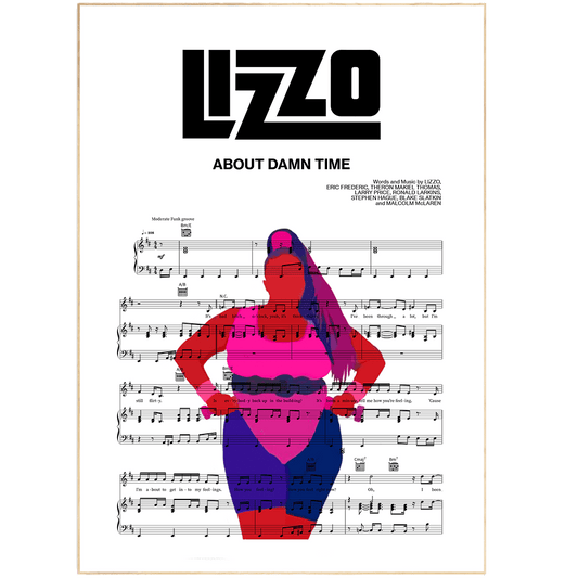 Lizzo - ABOUT DAMN TIME Poster - 98typesMusic