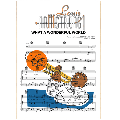 Louis Armstrong - What A Wonderful World Poster - 98typesMusic